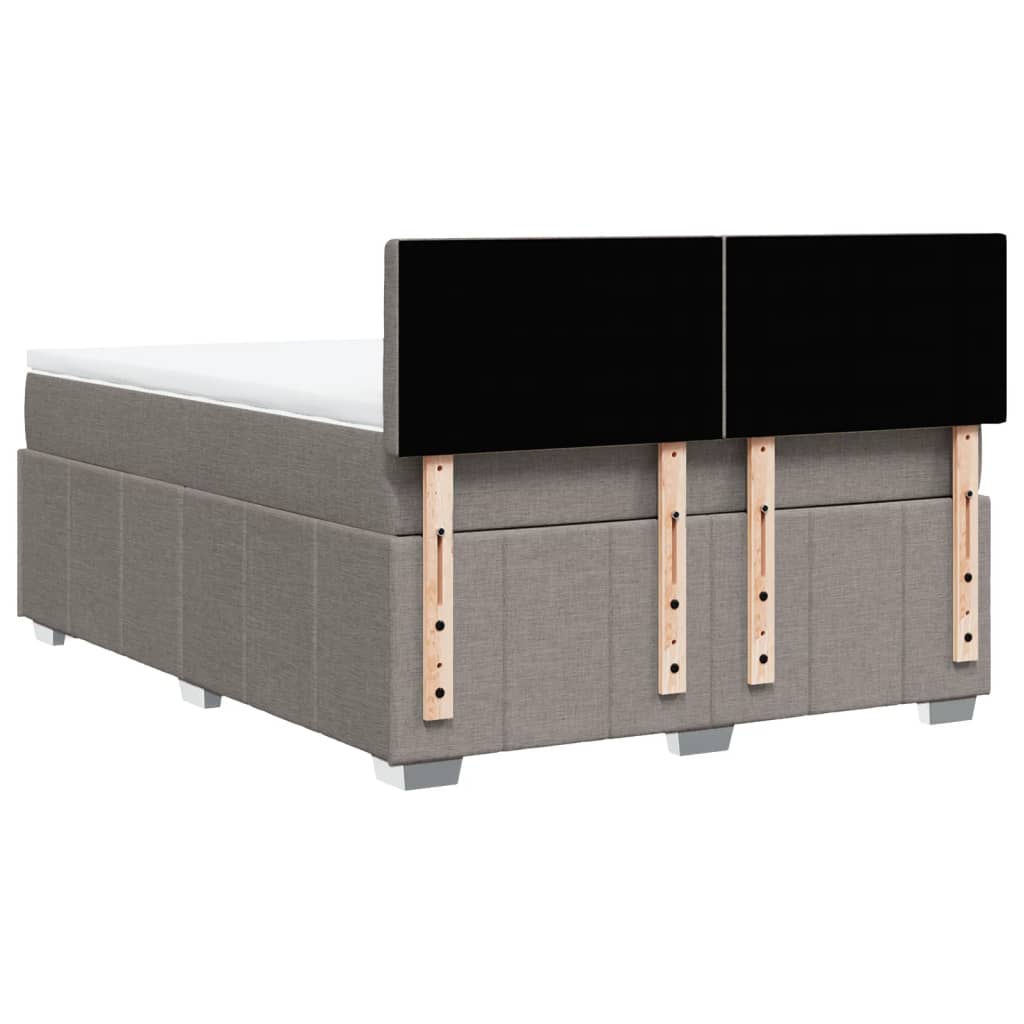 Vidaxl Kontinentalbett Mit Matratze, Taupe, Stoff, 140X200 Cm