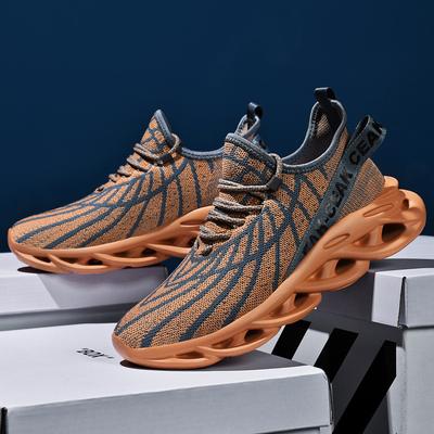 Jesienne nowe męskie sneakersy z siateczki oddychające na miękkiej podeszwie, wysokoelastyczne, sznurowane, buty codzienne