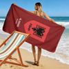 Toalla de Playa Estampada de la República de Albania, Toalla Grande Suave de Secado Rápido para Playa, Camping, Natación