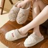 Cotton Slippers Women Autumn Winter Home Thick Sole Non-Slip Plush Fuzzy Indoor Warm Couple Men House Slippers