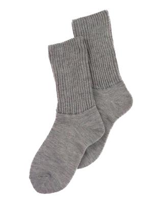 Gunze Warm Recipe for Crew Warm and Heat RCU502 Women's Socks, Feet, Length, Cozy, Retention, Gray,