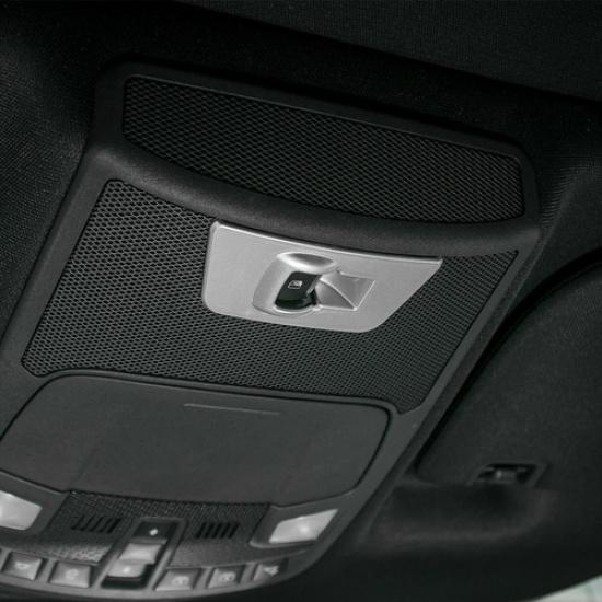 Abdeckung für Schalterpanel der Heckscheibe Zierleiste Für Ford F150 15+ Zubehör Silber