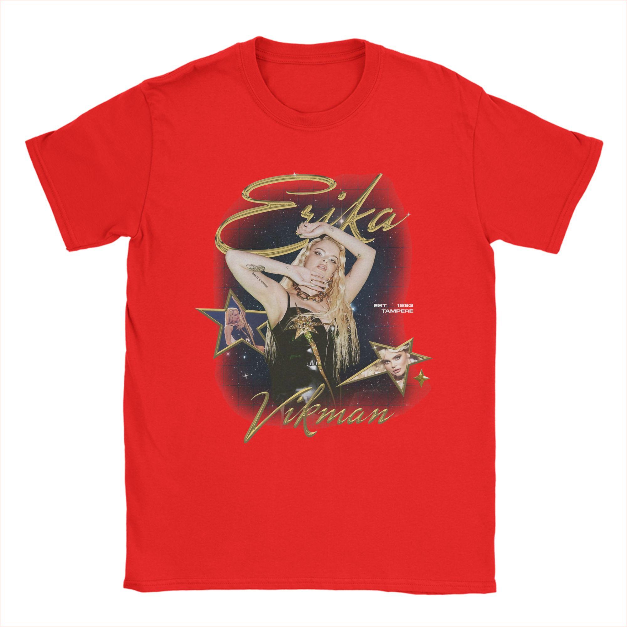 Erika Vikman Ich Komme Eurovision 2025 Finland Mens T Shirts Tee Shirt Short Sleeve Round Neck TShirts Cotton 6XL Clothes S