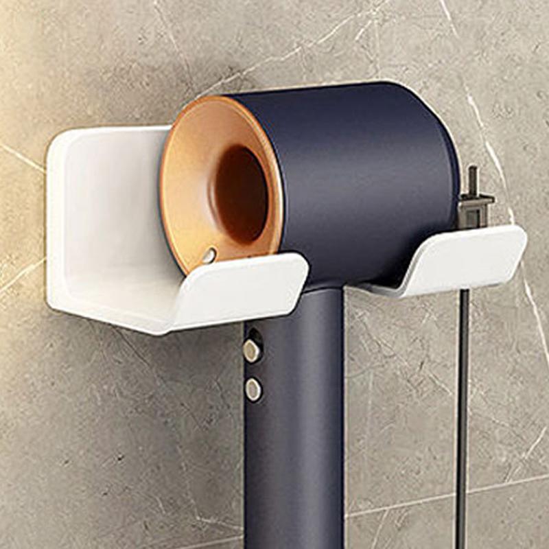 Punch-Free Bathroom Wall Mounted Hair Dryer Holder Storage Rack Organizer Shelf