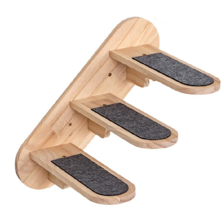 

Багатофункціональні настінні меблі для котів Сходинка Платформа для лазіння зі знімною фетровою подушечкою Легка збірка Дерев яна конструкція