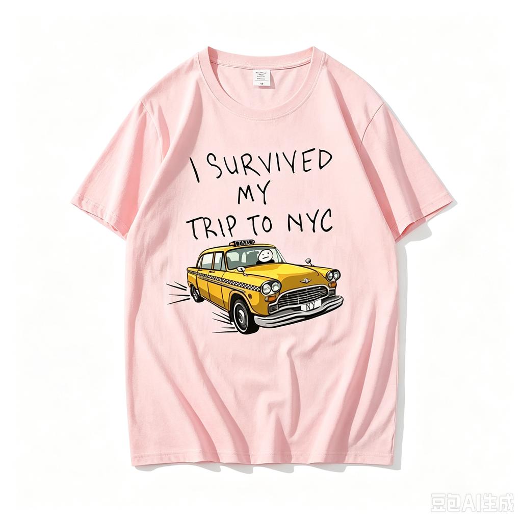 Maglietta Divertente Uomo Donna Sono Sopravvissuto al Mio Viaggio a NYC Stampa Top Casual Streetwear Unisex Moda Maglietta Tom Holland Stile Uguale Tee
