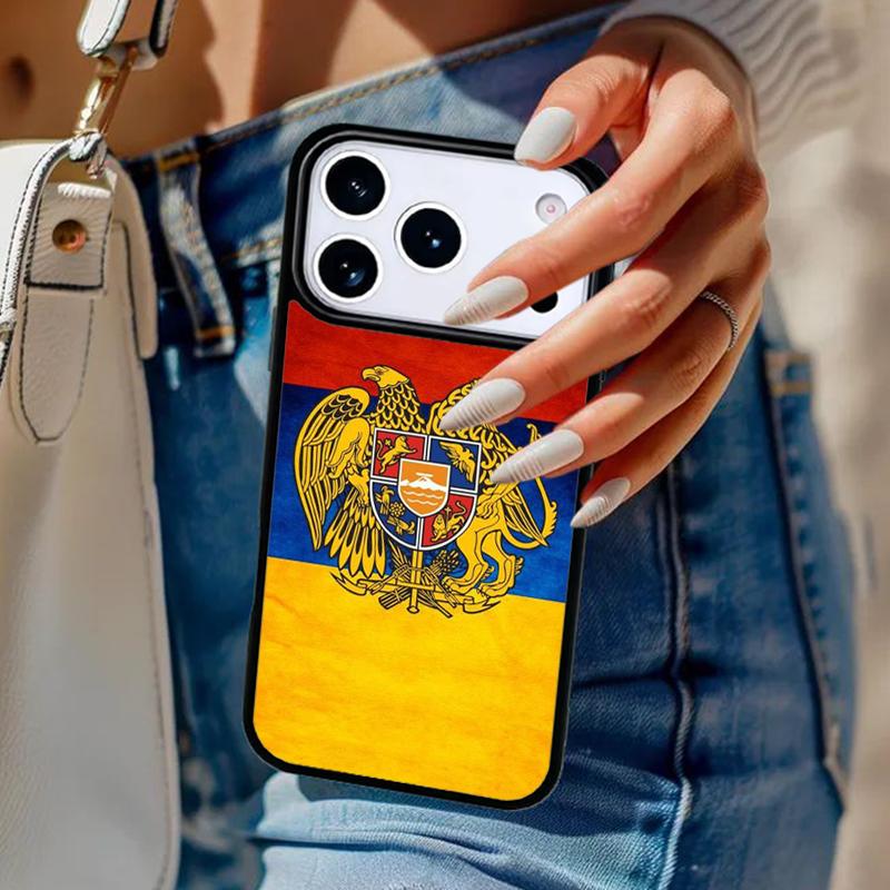 Armenian Flag Soft Phone Case For iPhone 17 Air 14 15 13 12 Max Cover For Apple 14 15 16 16e 11 Pro Max Plus Coque