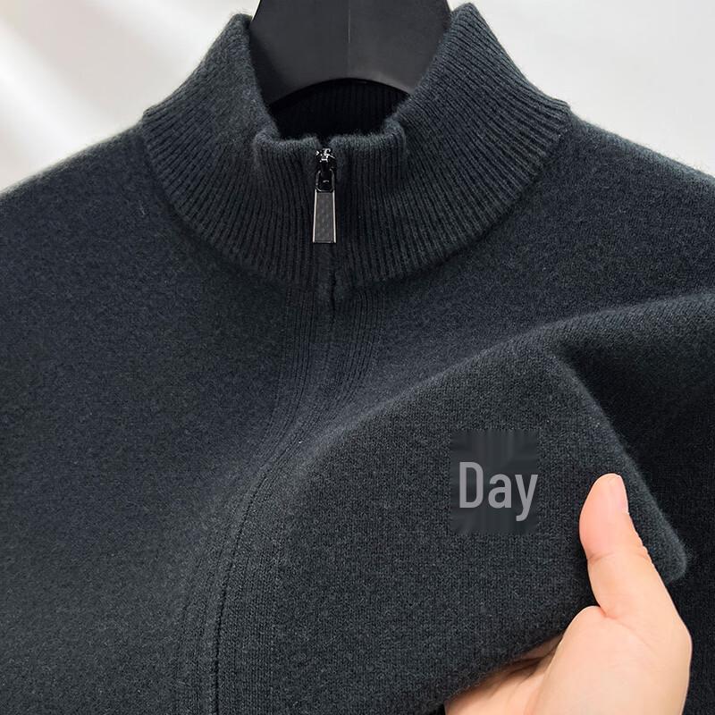 Men's 100% Pure Wool Zipper Cardigan Sweater