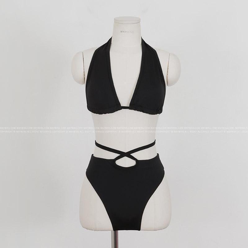 2023 Sexy Lace-up Split Bikini for Women's Big Chest - European & American Style Swimsuit