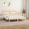Solid Wood Bed with Headboard Pine 160 X 200 Cm