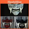 Natural Latex Hannya Half Face Mask Perfect For Halloween And Cosplay
