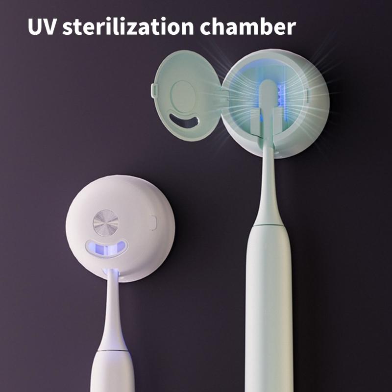 Elegant Rechargeable Toothbrush Sterilizer Toothbrush Holder Wall Mounted Designs For Enhances Teeth Health 600mAh