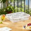 Jiwanggu Disposable 5-Compartment Lunch Box, 150 Sets