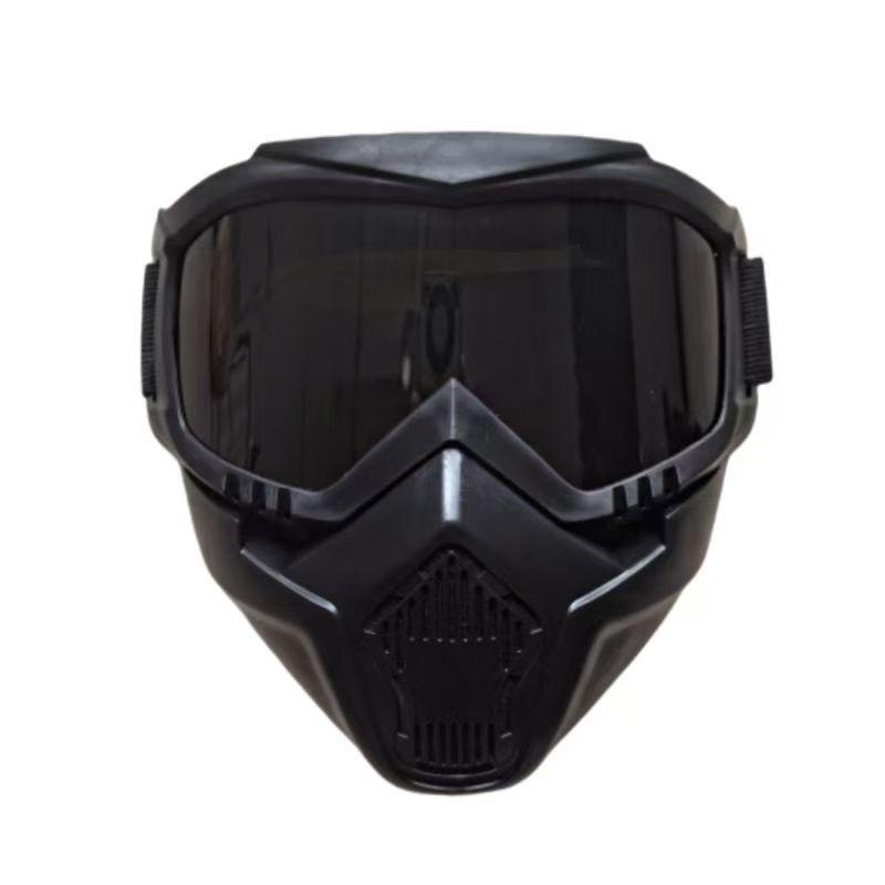 Harley Windproof Welding & Riding Mask with Detachable Cap & Anti-Glare Goggles