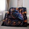 1Pc Mystical Raven Artwork Flannel Blanket, Soft And Comfortable, Casual Warm, Camping Travel, Christmas, Halloween Xmas Gift. G126