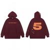 Sp5der Spider Web Foam Print Fleece Hoodie Loose Fit Hip Hop Sweatshirt Men Women
