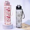 750ML Cherry Blossom Large Capacity Water Bottle - Cute, Portable & Seal-Proof for Outdoor Activities, PVC-Free PC Material