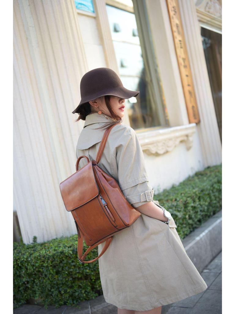 2025 Damenmode Rucksack aus echtem Leder - Multifunktional und stilvoll