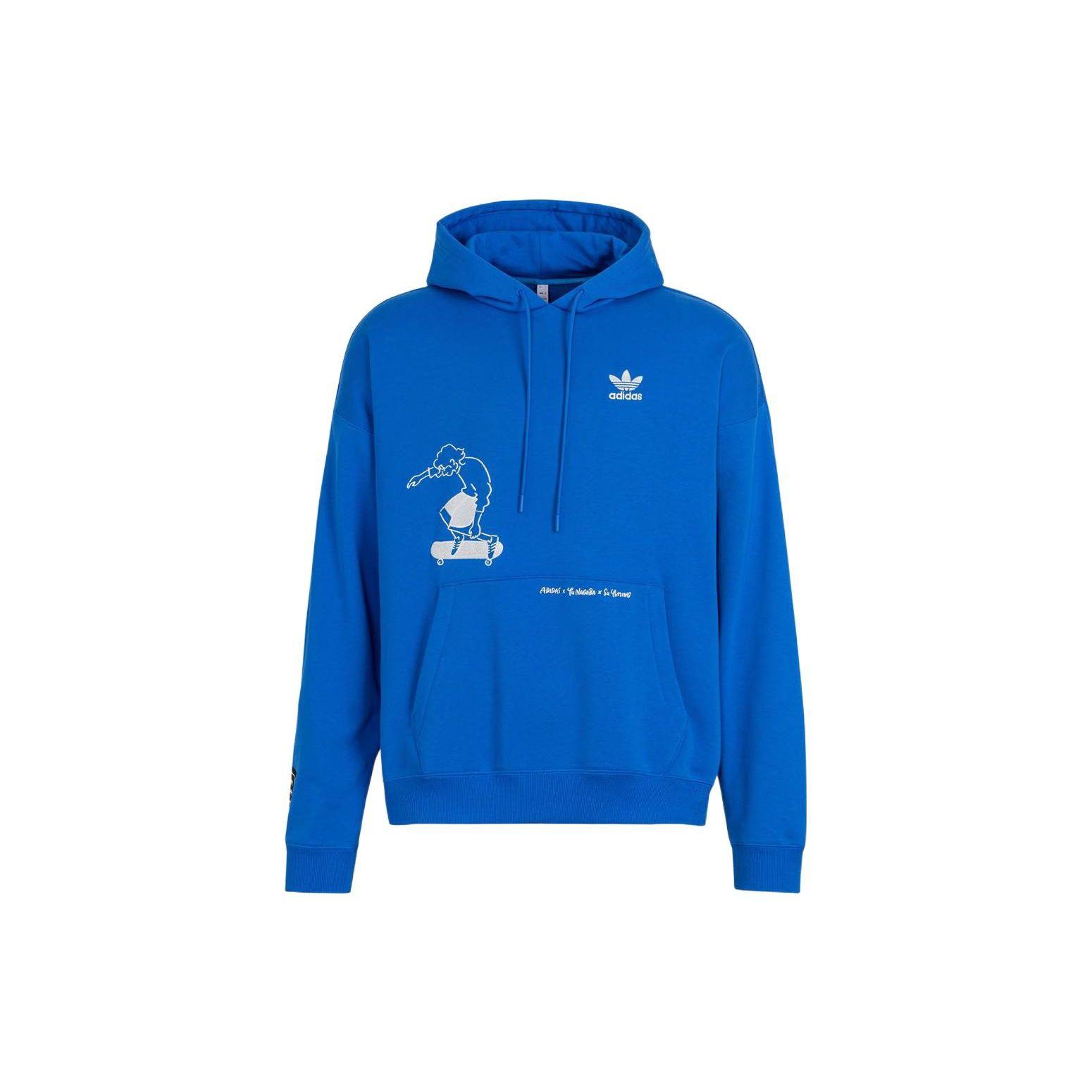 Adidas Originals NAGABAHDYM Graphic Print Hoodie Unisex Blue IK4310 XL