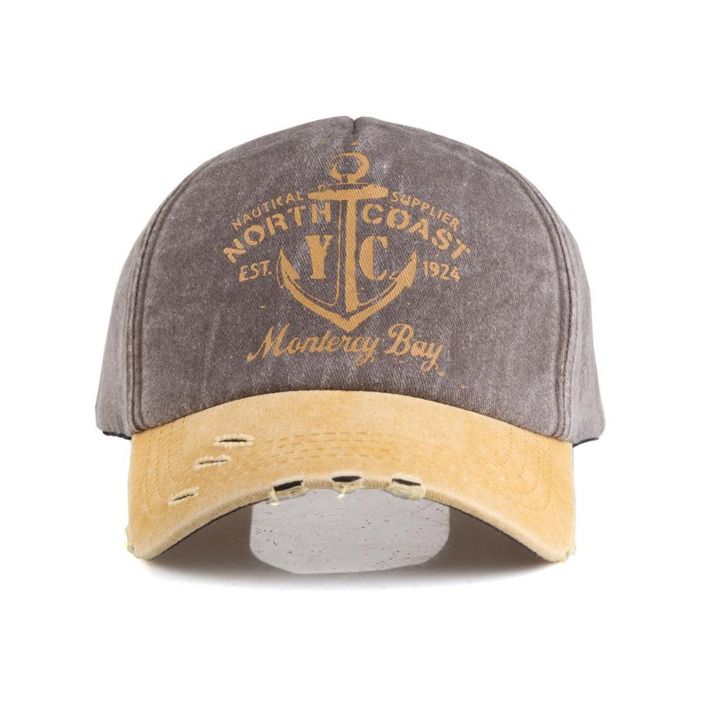 Vintage American Lettering Baseball Cap with Sun Protection In Washed Style