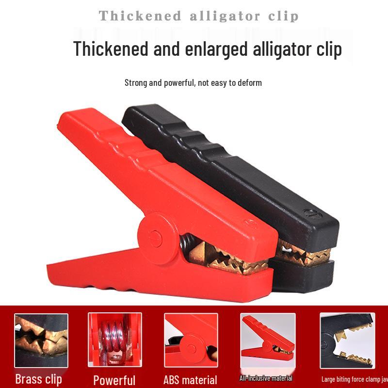 Pure Copper Alligator Clips: Large & Small Battery Charging Clips for Car Jump Start & Wire Connections