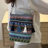 Large Capacity Ethnic Style Bag New Fashionable Tassel One-shoulder Bucket Bag Retro Commuter Fashion Crossbody Bag