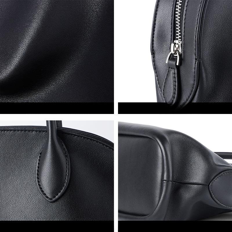 Vielseitige Umhängetasche aus echtem Leder Retro Muschel Tragetasche Damen Einzelschultertasche