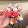 Soft Adorable Rubber Keychain Cute Cartoon Animal Key Ring For Cars Bags And