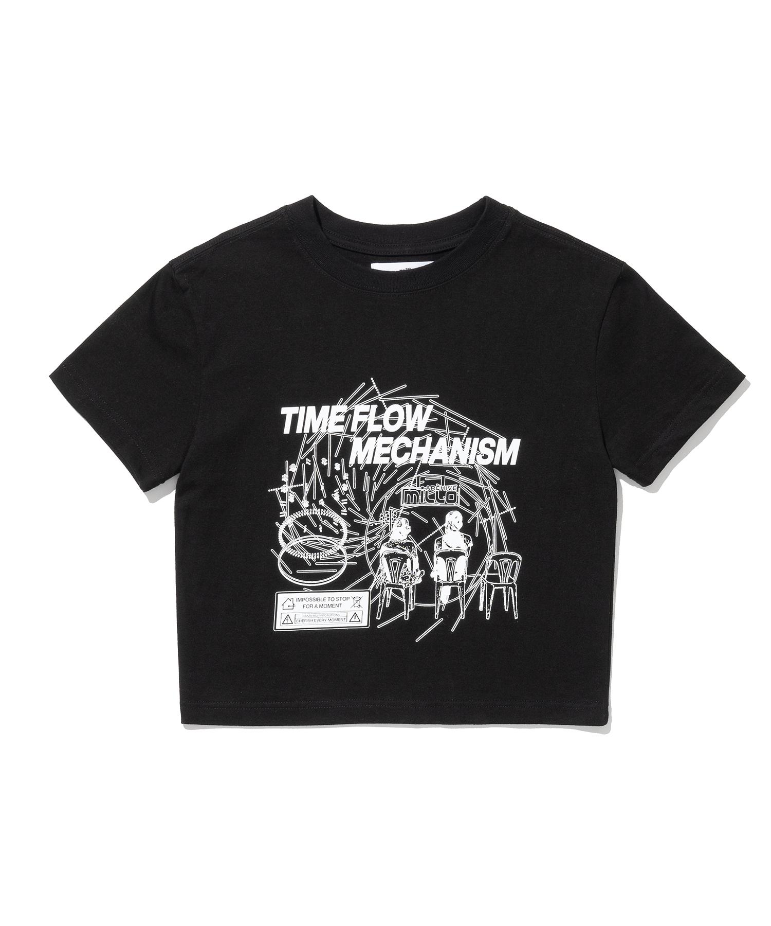 Milo Archive Time Flow Mechanism Crop T-Shirt [Black] White/S(Women)