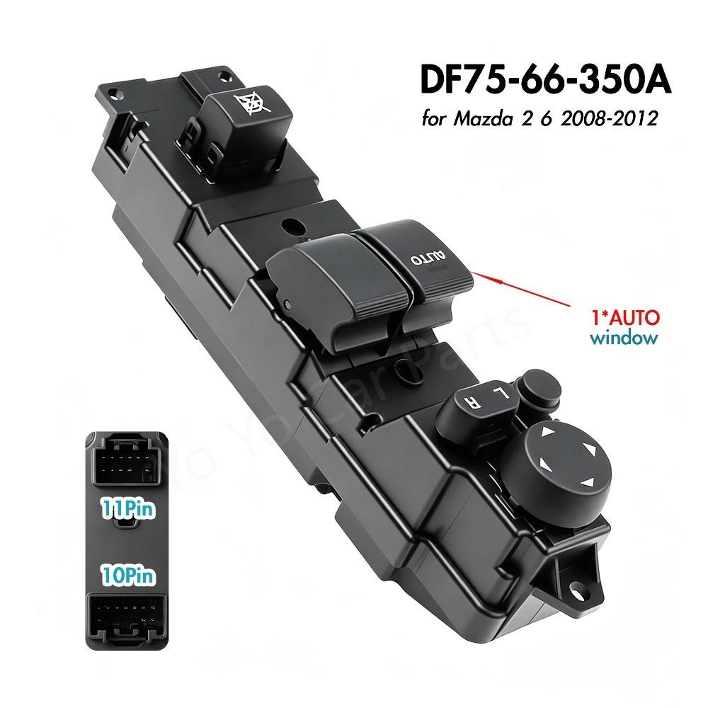 DF75-66-350A 03124270 For Mazda 2 6 2008-2012,Front Left Driver Side Electric Power Window Switch Glass Lifter Control Button