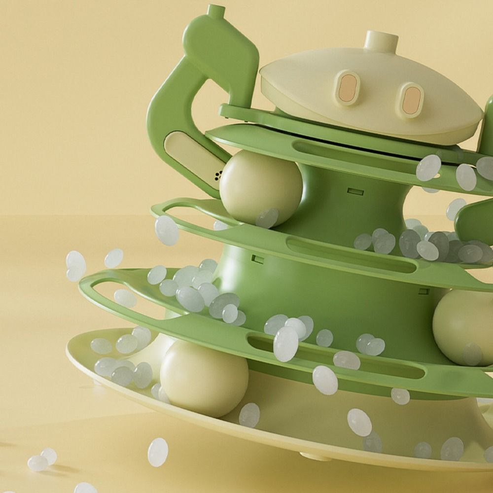 Detachable Cat Ball Track Toy Rotating Pet Puzzle Training Toy Cat Turntable Toy  Multi-Cat