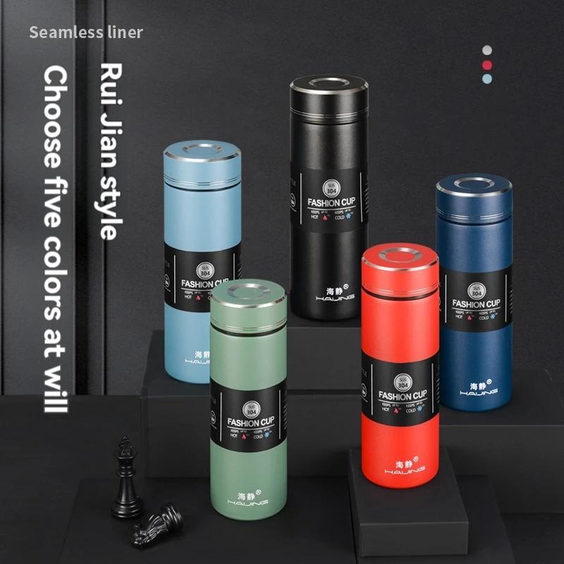 500ML Stainless Cup Thermos Bottle Leak Proof Thermal Water Bottle Keep Cold and Hot Water Bottle for Coffee Tea Vacuum Flasks