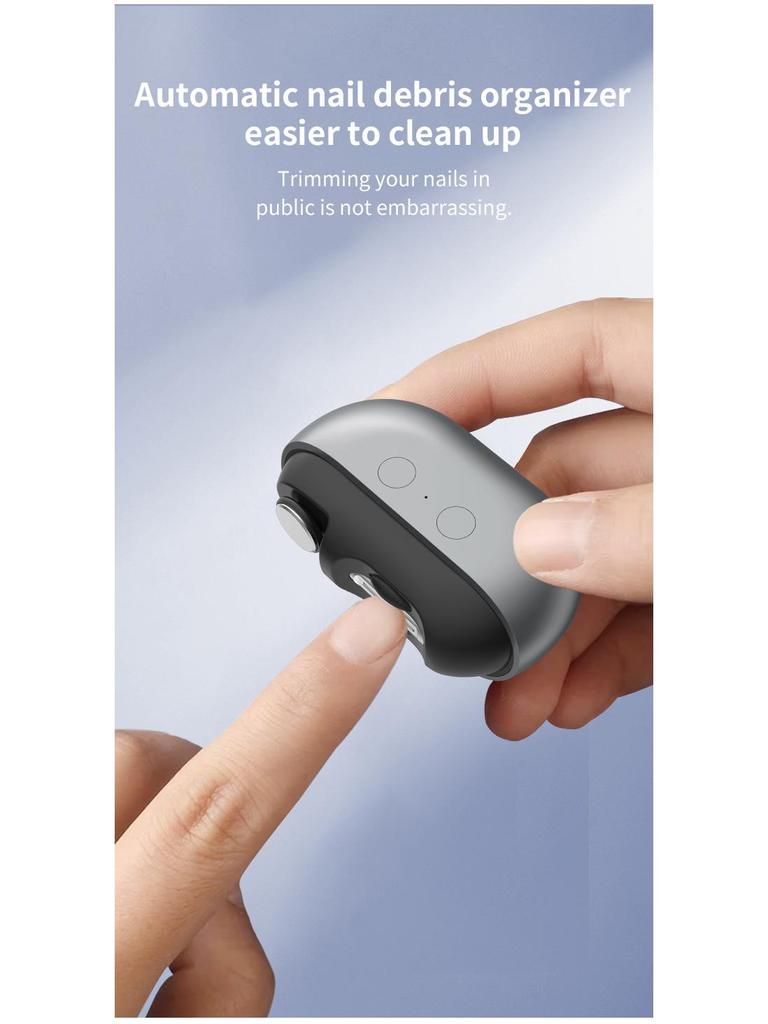 Compact Three-in-One Baby Nail Grinder: Automatic, Portable, Anti-Pinch Clippers