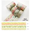 3 stk Gullfolie Washi Tapes Sett Multi Stein Stjerne Blomst Mønster Selvklebende Maskeringstape Dekor Klistremerker Dagbok