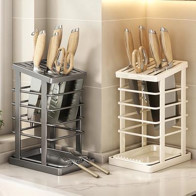 Stainless Steel Kitchen Knife Storage Holder Knife Stand Large Capacity Knif E Tool Storage Rack Utility Knife Holder Organizer