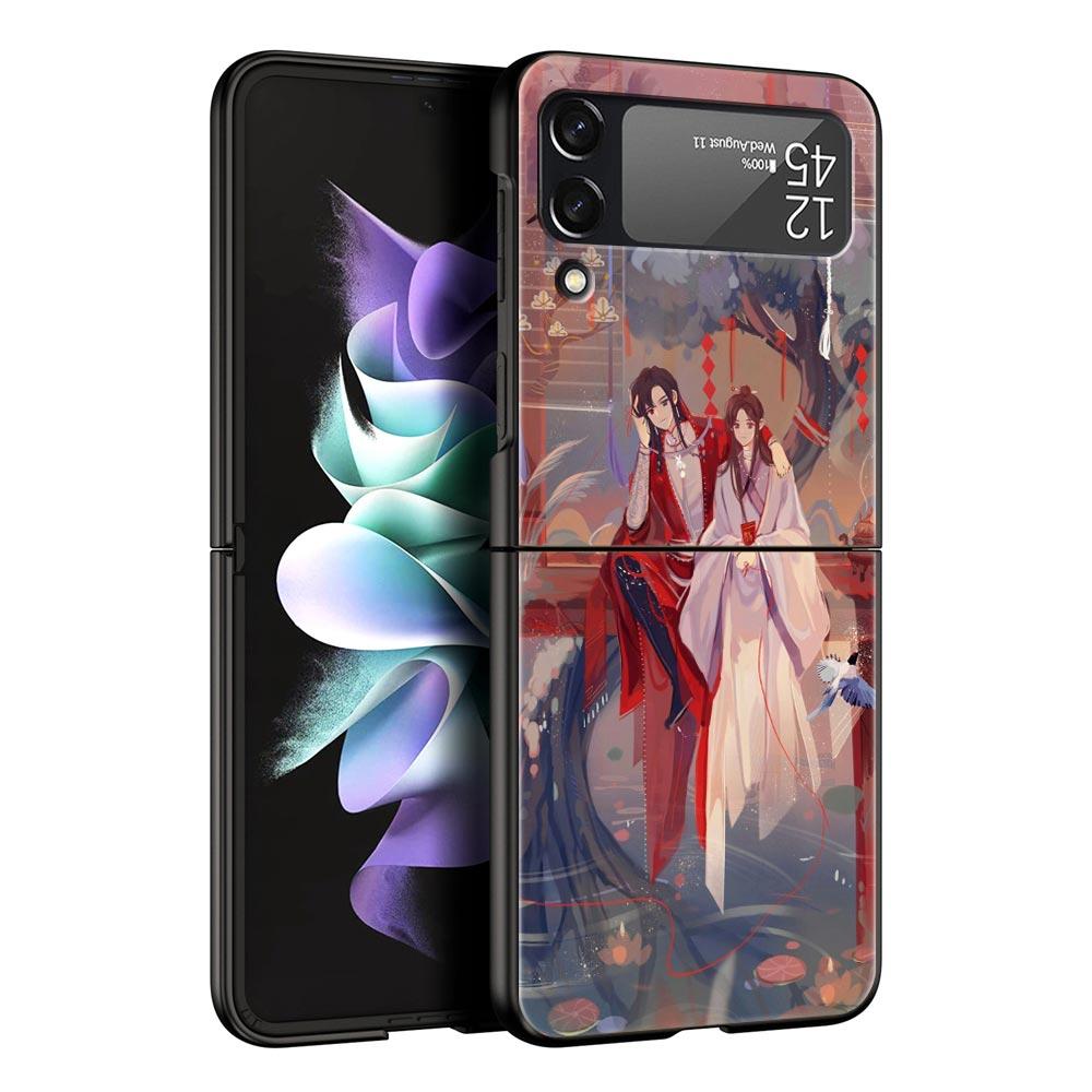 TGCF Heaven Official’s Blessing Luxury Phone Case For Samsung GalaxyZ Flip 4 5 Fold Hard PC Shell For Samsung Z Flip 3 Cover