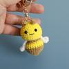 Handmade Crochet Cute Sheep And Bee Cartoon Doll Keychain Pendant