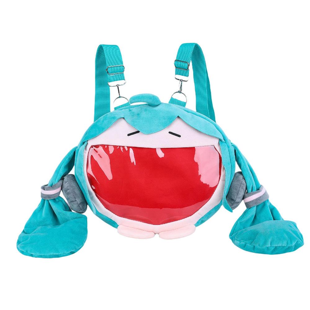 Hatsune Miku Anime Plush Backpack Cute Cartoon Crossbody Bag Student Gift