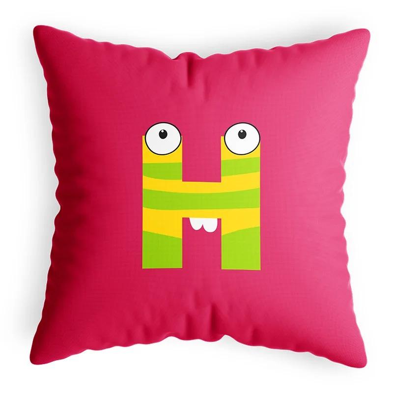 Cartoon Funny Animal Letter Pillowcase Home Decoration Children's Room Game Pillowcase Living Room Sofa Cushion Cover
