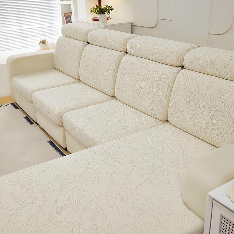 Waterproof Plush Jacquard Sofa Cover, Stain-Proof & Anti-Scratch, Full Coverage for All Seasons Pillowcase (45x45cm)