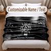 Linkin Park Printed Flannel Blanket Custom Name Text Soft Warm Throw For Bedroom Holiday Gift