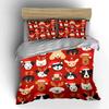 Cute Holiday Dog Pattern theme bedding Set Multiple sizes kid's and adults' bedroom Exquisite 3PC bedding set gift
