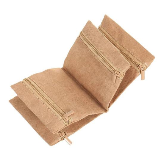 Jewelry Storage Bag Rings Earrings Bracelet Necklace Storage Pouch Foldable Zipper Closure Travel Jewelry Organizer