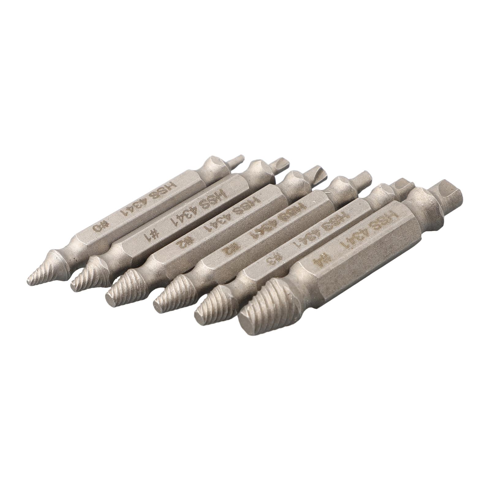 

High Speed Steel 6PCS Broken Bolt Extractor Set Efficient Tools for Stripped Screw Removal Includes Storage Organizer China Mainland