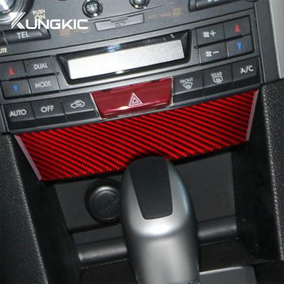 Riktigt mjuk kolfiberdekal för Subaru Legacy Outback 2010 2011 2012 2013 2014 LHD RHD Bilens cigarettändarpanel Dekor