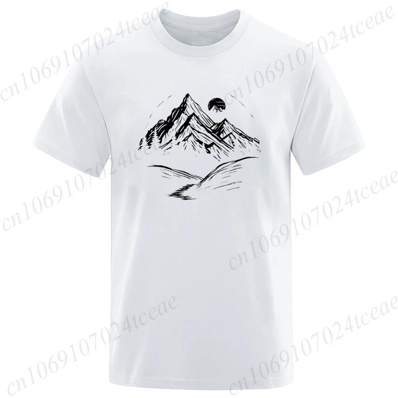 T-shirts Short Sleeve Camping Graphic Top Shirts Harajuku Street Women Men Adventure Tshirt Mountain Print Nature Tee Clothes