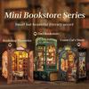 DIY Book Nook Kit Miniature Wooden Dollhouse with Lights Bookshelf Insert 3D Puzzle Model Owl Bookstore Gifts