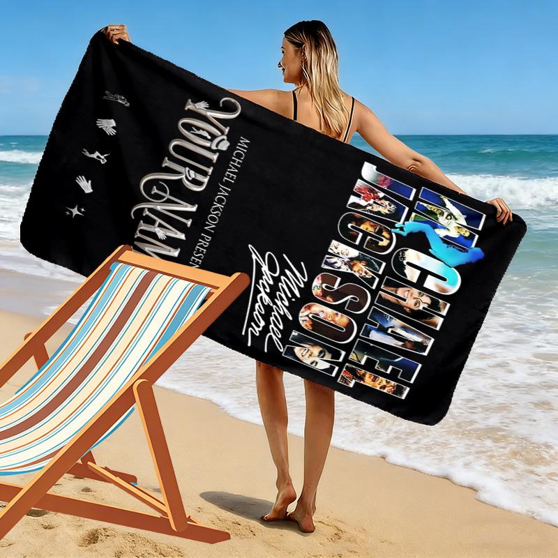 Name Custom King Jackson Print Beach Towel, Large Soft Quick Dry Towel for Beach Camping Swimming