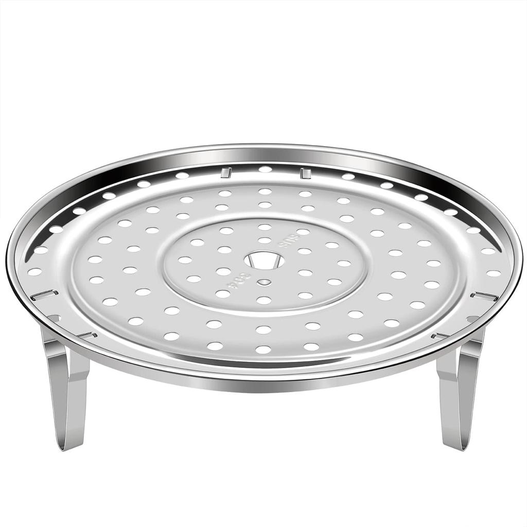 Mini Skater 1 Pack Stainless Steel Steamer Rack Stand Thicken Pressure Cooker Canning Racks with Detachable Legs for Stock Pot Steaming Tray Pans