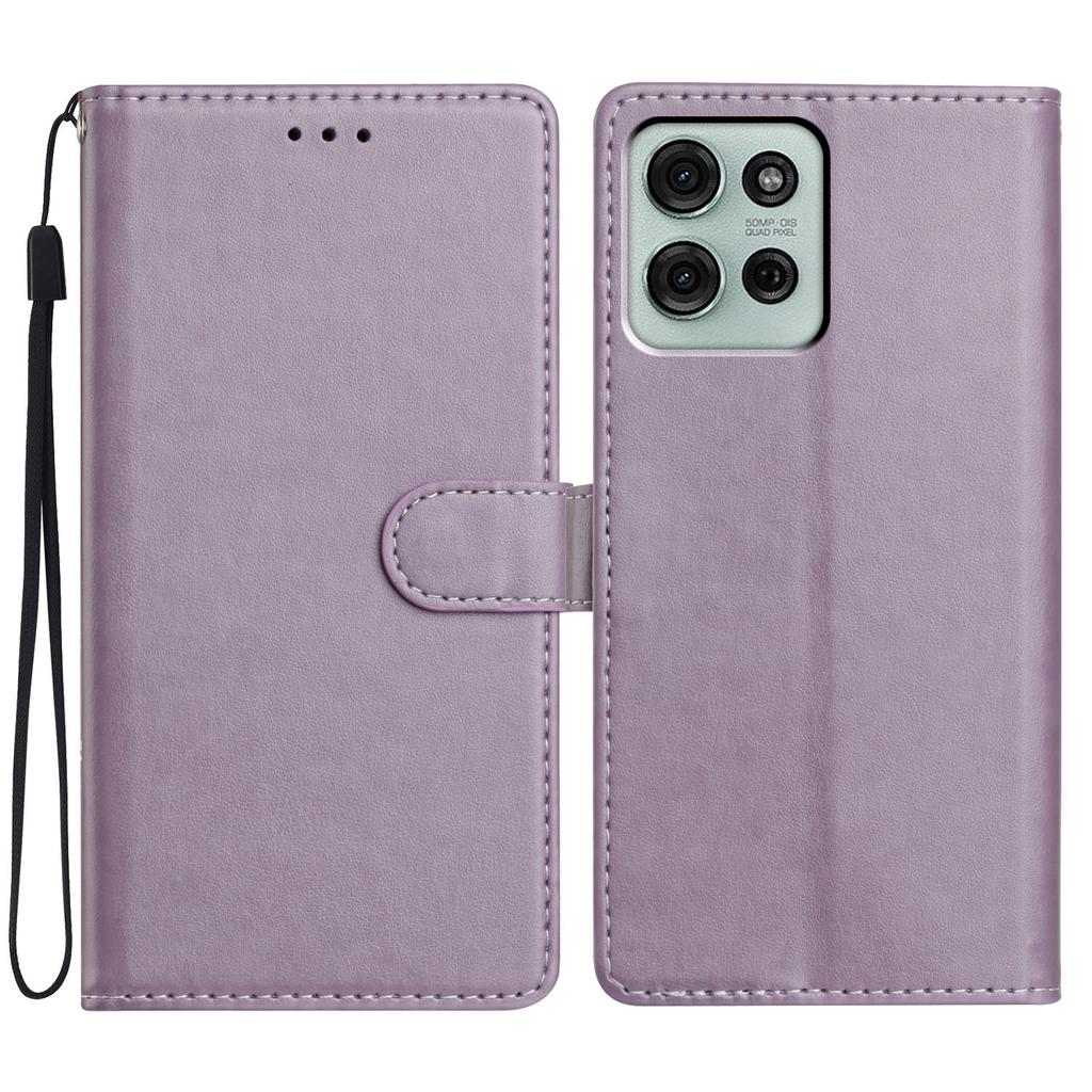 For Motorola Moto G75 5G Leather Case Wallet Stand Phone Cover with Handy Strap
